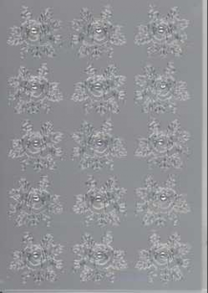 Collato Sticker Rosen Strass, silber